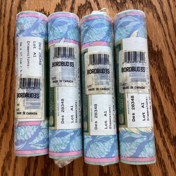 Vintage Pastel Fish Seashell Underwater Vinyl Pre Pasted Wallpaper Border Retro - Picture 6 of 7